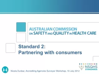 Standard 2: Partnering with consumers