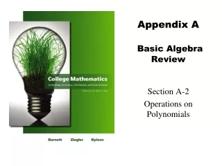 Appendix A Basic Algebra Review