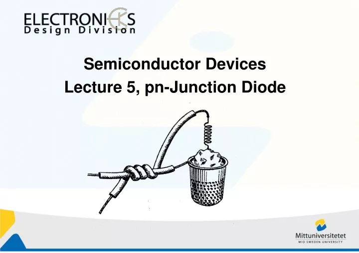 semiconductor devices lecture 5 pn junction diode