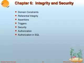 Chapter 6:  Integrity and Security