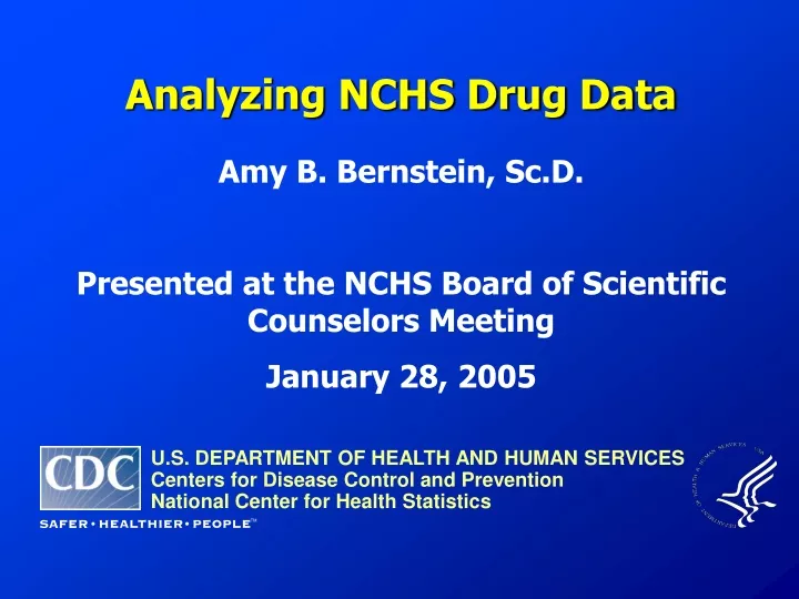 analyzing nchs drug data