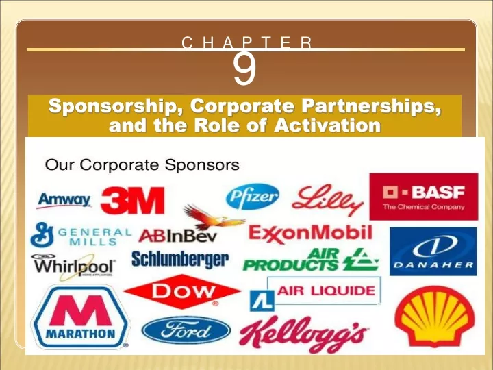 chapter 9 sponsorship corporate