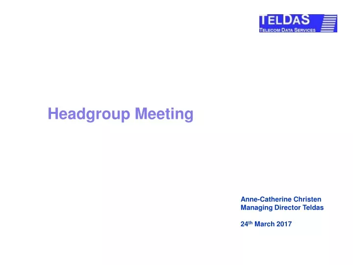 headgroup meeting