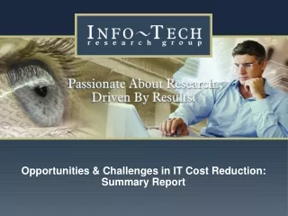 Opportunities &amp; Challenges in IT Cost Reduction: Summary Report