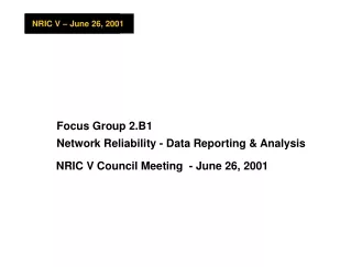 NRIC V Council Meeting  - June 26, 2001