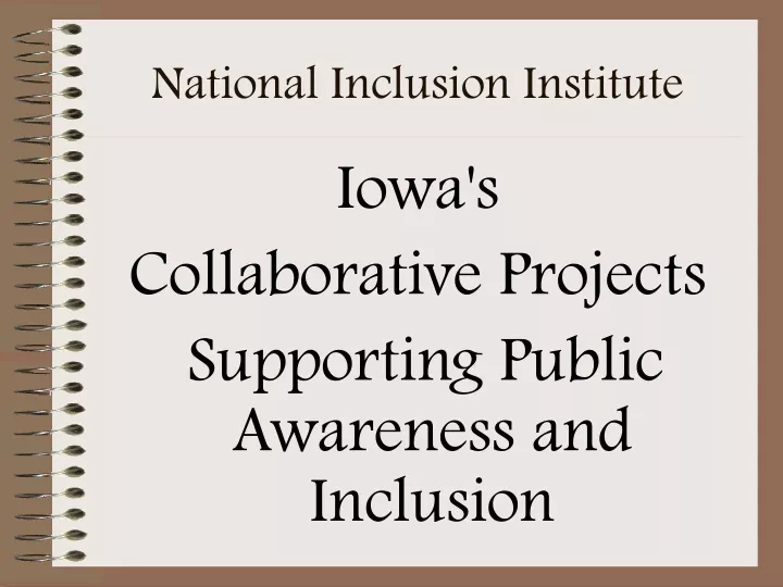 national inclusion institute
