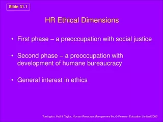 HR Ethical Dimensions