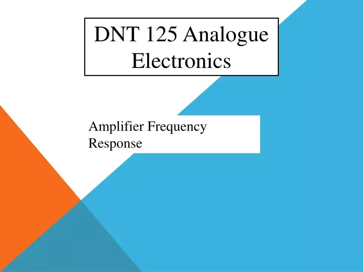 dnt 125 analogue electronics