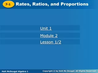 Rates, Ratios, and Proportions