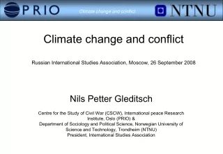 Climate change and conflict Russian International Studies Association, Moscow, 26 September 2008