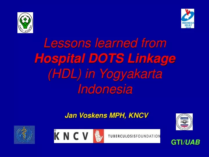 lessons learned from hospital dots linkage hdl in yogyakarta indonesia