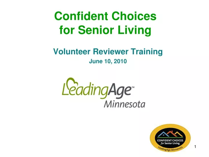 confident choices for senior living