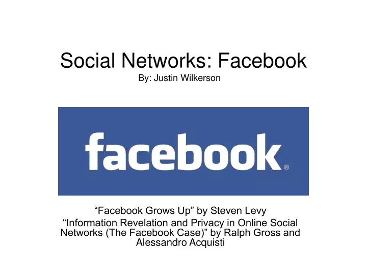 social networks facebook