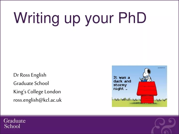 writing up your phd