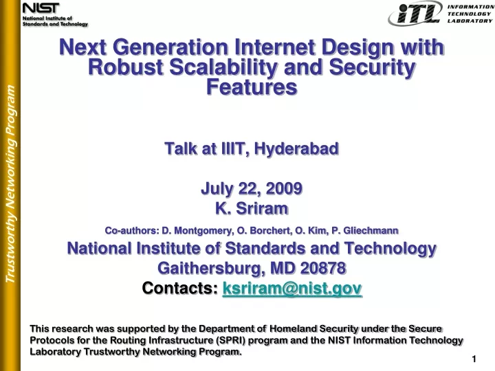 next generation internet design with robust