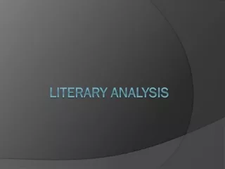 Literary Analysis