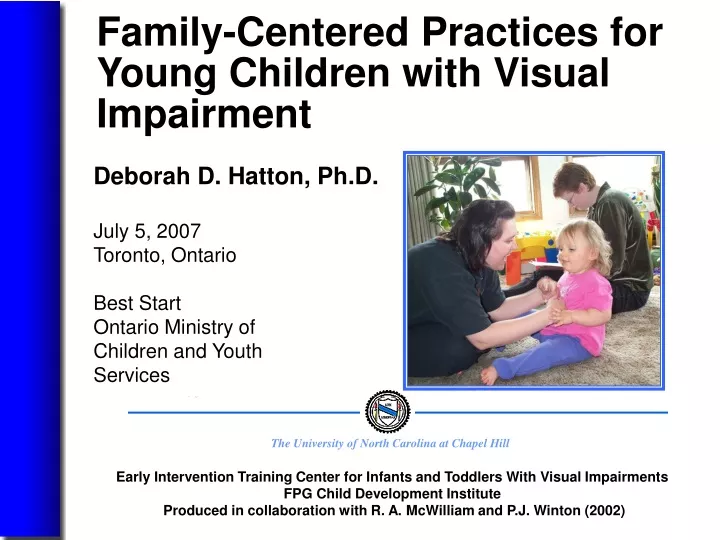 family centered practices for young children with
