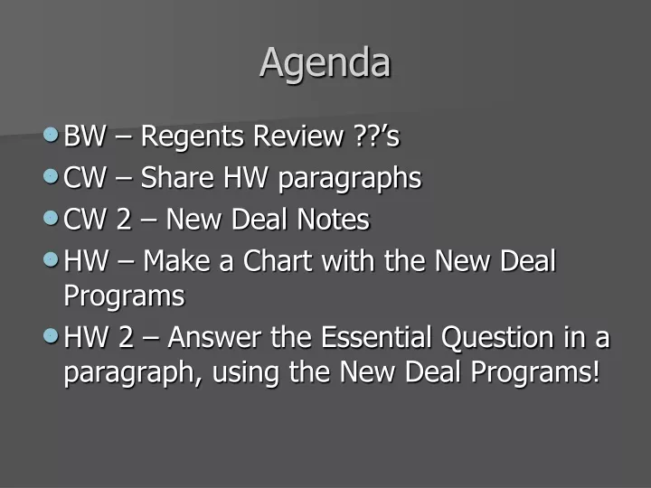 agenda