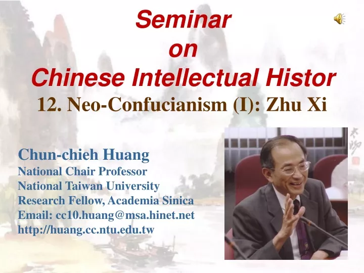 seminar on chinese intellectual histor