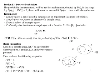 Section 5.4 Discrete Probability