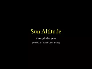 Sun Altitude