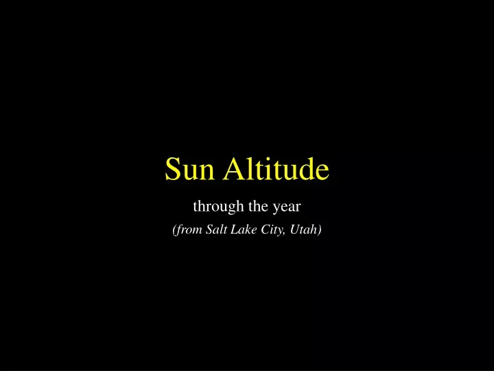 sun altitude