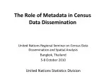 The Role of Metadata in Census Data Dissemination - slide 1