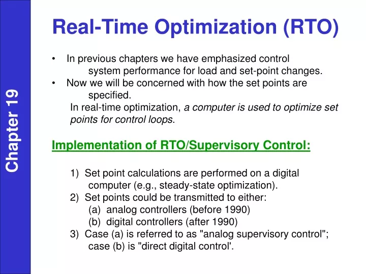 real time optimization rto in previous chapters