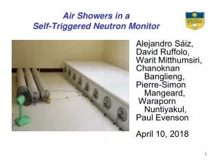 Air Showers in a  Self-Triggered Neutron Monitor