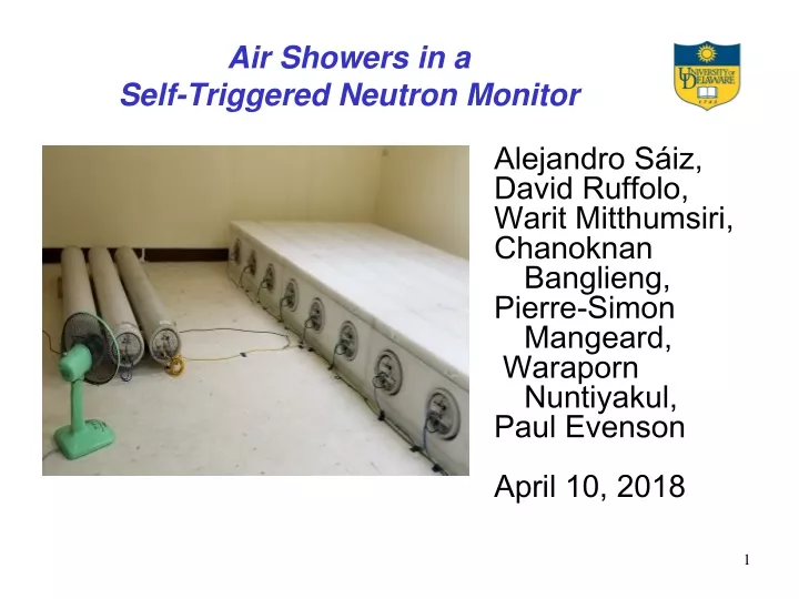 air showers in a self triggered neutron monitor