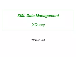 XML Data Management  XQuery