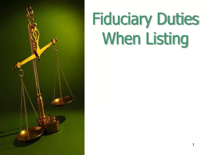 fiduciary duties when listing