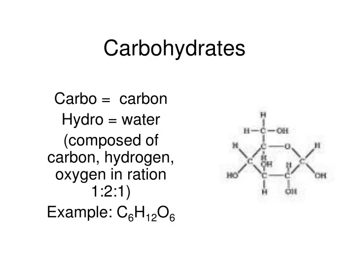 carbohydrates