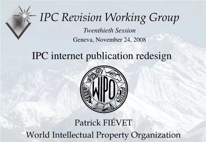 ipc revision working group twenthieth session