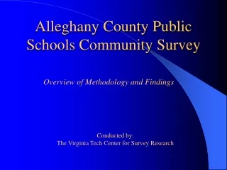 Alleghany County Public Schools Community Survey