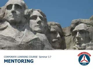 CORPORATE LEARNING COURSE  Seminar 3.7 MENTORING