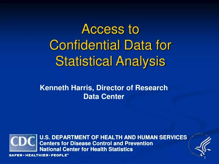 access to confidential data for statistical