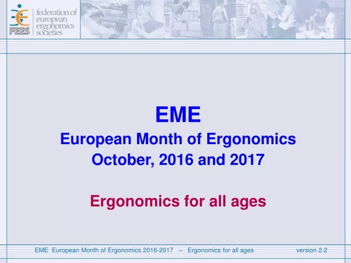 eme european month of ergonomics october 2016
