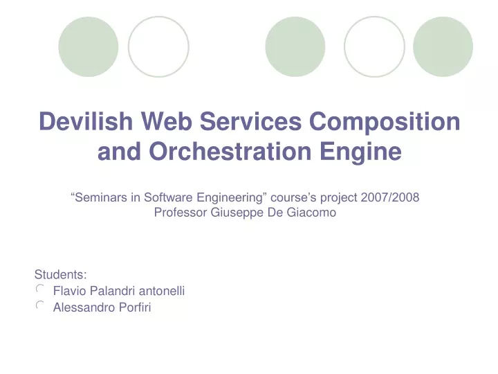 devilish web services composition and orchestration engine