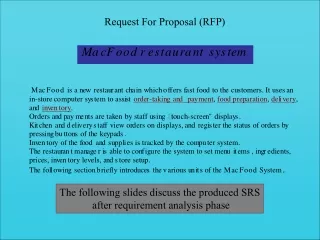 Request For Proposal (RFP)