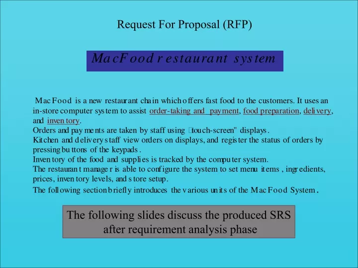 request for proposal rfp