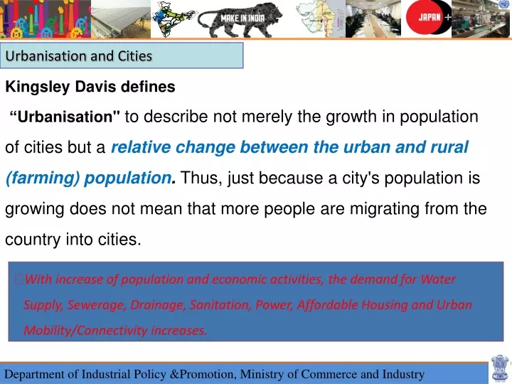 urbanisation and cities