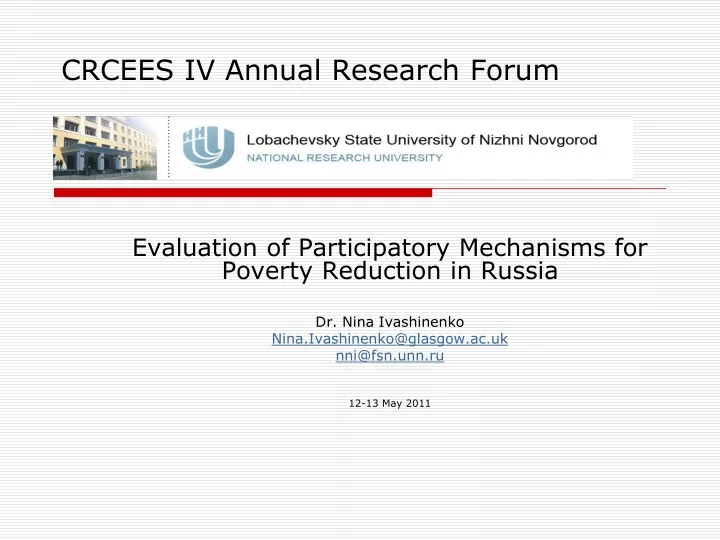 crcees iv annual research forum