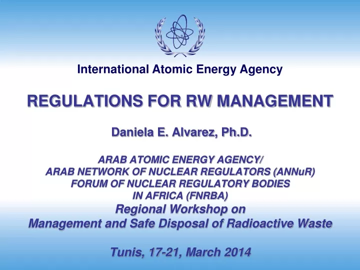 regulations for rw management daniela e alvarez