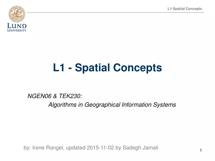 l1 spatial concepts