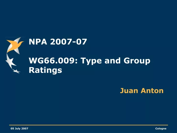 npa 2007 07 wg66 009 type and group ratings