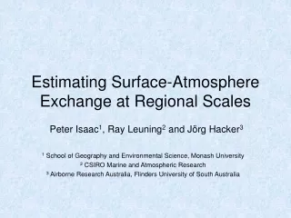 Estimating Surface-Atmosphere Exchange at Regional Scales