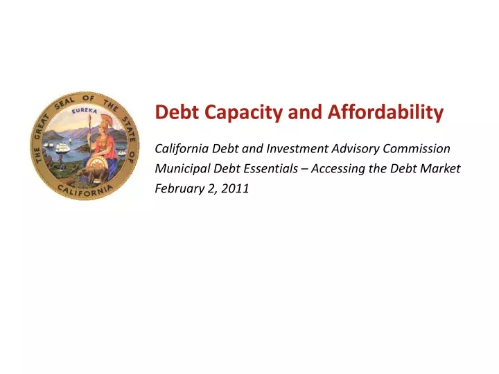 california debt and investment advisory