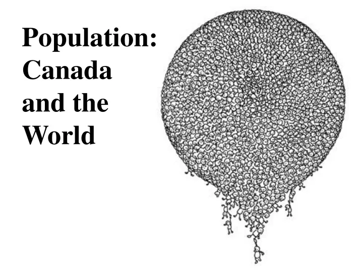 population canada and the world