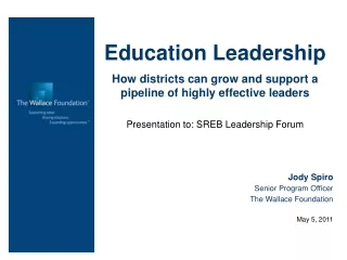 Education Leadership How districts can grow and support a pipeline of highly effective leaders